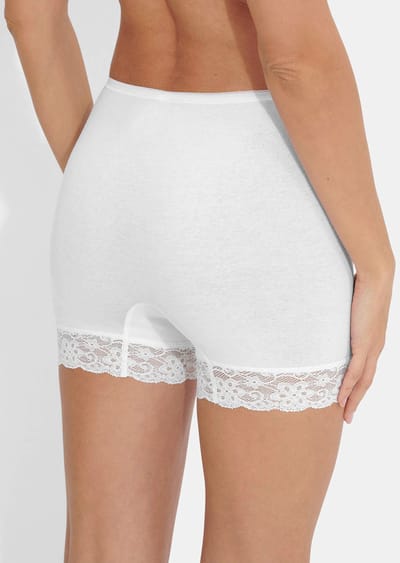 Twee fijnrib-slips - wit - Gr. 40 van Goldner Fashion