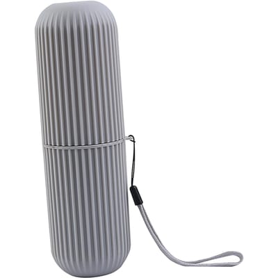 Étui Porte-Gobelet à Brosse à Dents Multifonctionnel Portable en Plastique pour Voyage Camping Gris gray