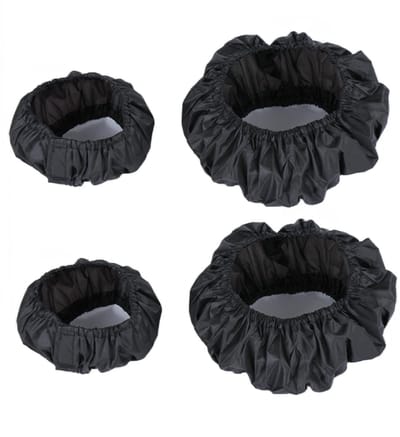 Dailygoods- Wielafdekking 4 Stuks - Beschermende Afdekking - Kinderwagenaccessoires - Rolstoelen - Oxford-Stof - Maat 25 x 14 cm / 20 x 12 cm - Wielhoezen