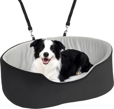 PawHut-Autostoel voor huisdieren - Polyester, schuim - 77x43x28cm - Zwart