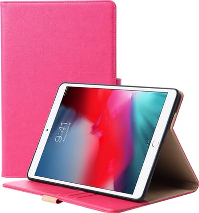 Luxe hoes geschikt voor iPad 9.7 inch 2018/2017 6e/5e generatie 9,7 Kunstleer Standaard Inklapbaar Book Case Smart Cover Stevig