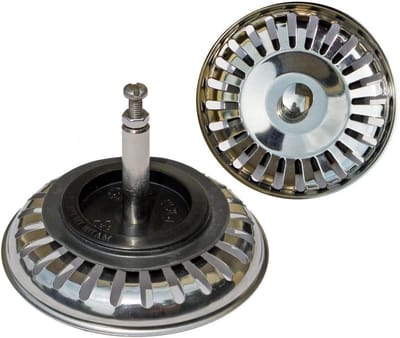 Zeefmandje Spoelbak - Afvoerzeef RVS - Keukenwerk Vergemakkelijken - 24 Afvoergleuven - 80 mm Diameter - Zilver