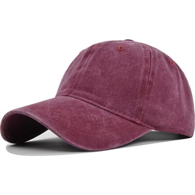 Effen Minimalistische Baseballpet, Veelzijdig Voor Dagelijkse Casual Kleding, Outdoor Eendensnavelpet voor Mannen en Vrouwen Adjustable wijnrode kleur