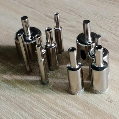 Lot de 10 forets HSS diamantés pour carrelage, marbre, verre, céramique, scies cloches pour outils électriques 6 mm-32 mm(0,23-1,26 po)