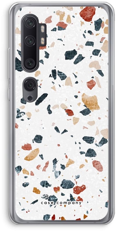 Case Company® - Hoesje geschikt voor Xiaomi Mi Note 10 Pro hoesje - Terrazzo N°4 - Soft Cover Telefoonhoesje - Bescherming aan alle Kanten en Schermrand