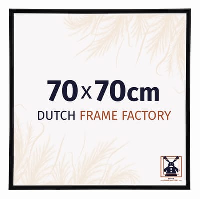 Fotolijst 70x70 cm - Kunststof - Zwart Hoogglans - Angers