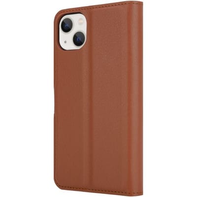 ShieldCase telefoonhoesje geschikt voor Apple iPhone 14 Plus wallet case - bruin - Bookcase hoesje portemonnee - Walletcase flipcase shockproof hoesje pasjeshouder
