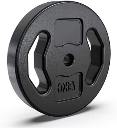 Halterschijven Set - Gewichtsplaten - Krachttraining Thuis - Concave Handgreep Ontwerp - 7.5kg Per Stuk - Zwart