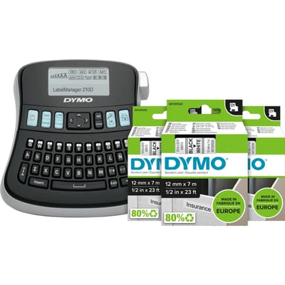 DYMO LabelManager 210D+ Labelprinter Qwerty + 3 extra labels