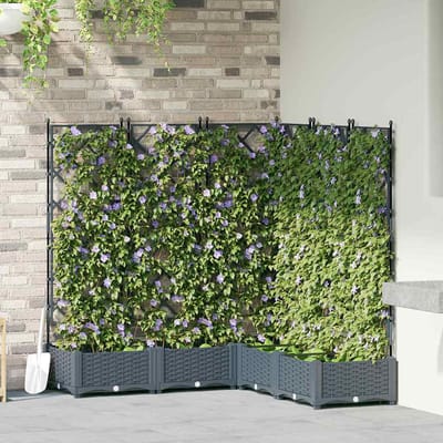 vidaXL - Plantenbak - 5 - st - Lichtgrijs - 120 - x - 120 - x - 125,5 - cm - PP