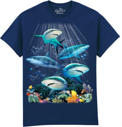Haaien Shark Reef The Coloured House T-shirt M