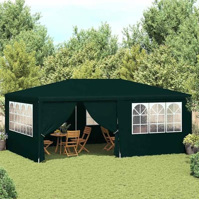 vidaXL - Partytent - met - zijwanden - professioneel - 90 - g/m² - 4x6 - m - groen