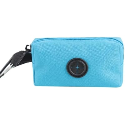 Support de sac à excréments pour chiens, fixation de laisse, sac à ordures de voyage réglable, distributeur de sacs à excréments pour chiens, outils de nettoyage pour animaux de compagnie blue