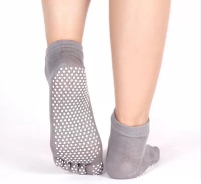 Jumada's - yoga sokken - tenen - 1 paar sokken - maat 36/40 - anti slip - grijs