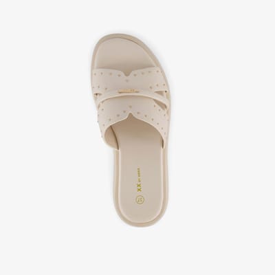 XX by Mexx dames slippers met studs beige - Maat 37