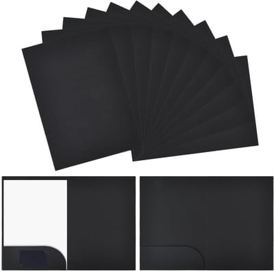 Dailygoods - Set van 20 A4 Presentatie Folders van 350 g/m² met Kaartslot
