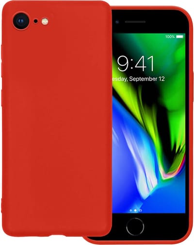 Hoesje Geschikt voor Apple iPhone 7 - Sterk & Shockproof - Hoes Cover - Siliconen Case - Rood