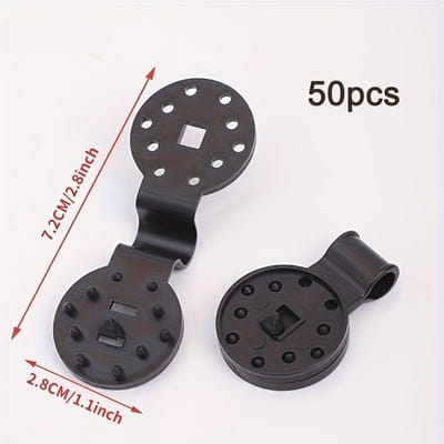 Clips pour Filet Pare-Soleil - Clips Circulaires Amovibles avec Bouton Réglable, Conception Multi-Trous pour une Fixation Sécurisée, Clips Durables Résistants aux Intempéries 50pcs