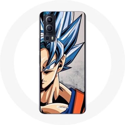 Coque Vivo Y72 Anime Dragon Ball Goku Cheveux bleu