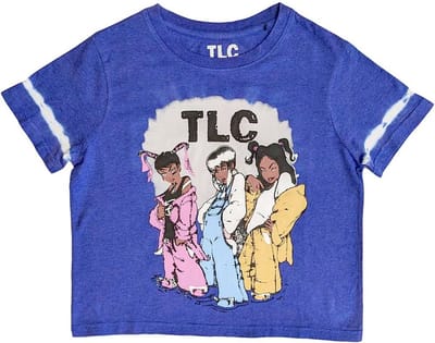 TLC - Cartoon Crop top - S - Blauw