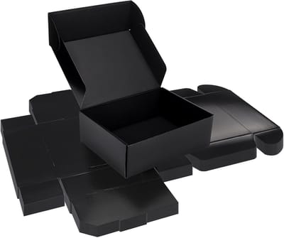 12x9x4 inch zwarte verzenddozen - 20 stuks, golfkartonnen mailboxes voor verpakking, geschenkdozen met deksel voor kleine bedrijven