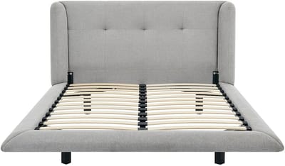 Vente-unique Bedframe stof lichtgrijs 160 x 200 cm PENAVI