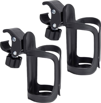 2-delige verstelbare rolstoel waterbekerhouder - universeel voor fiets kinderwagen loopband .