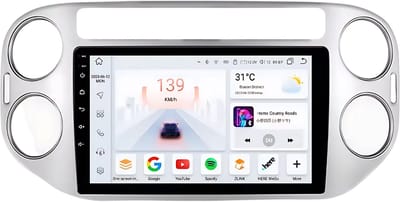 Autoradio met bluetooth - Carplay - Voor VW Volkswagen Tiguan 1 NF (2006-2016) - Geschikt voor Apple en Android - Stereo - Navigatie - Navigatiesysteem auto - 4GB 32GB