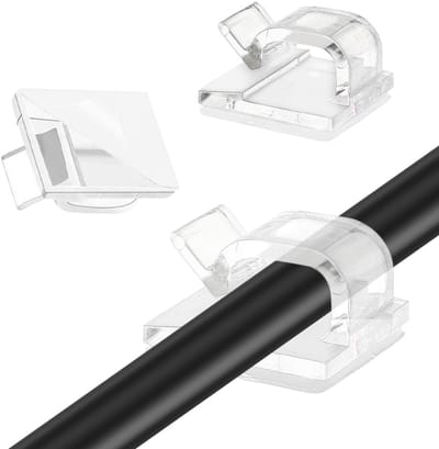 60 Stuks Zelfklevende Kabelclips - Magnetische Kabelhouders voor Thuis, School en Kantoor Decoratie, Organiseer Kabels Efficiënt