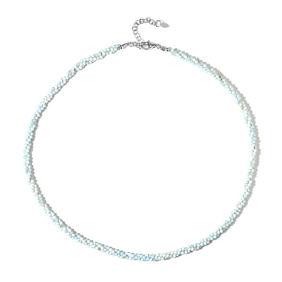 Cavill - Zilveren Halsketting - 925 Sterling Zilver - 42,45 Ct Hemimorfiet Ronde Gefacetteerde Kralen - Elegante Verstelbare Ketting 45-50 cm