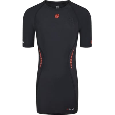 Skins Heren A200 Compressie Fitted T-shirt (Zwart)
