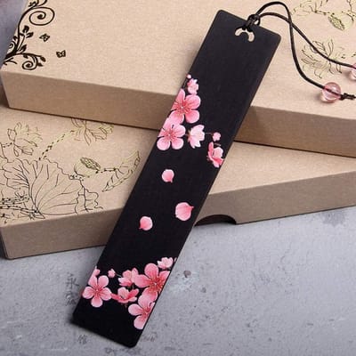 Chinese Stijl Houtkleur Geverfd Bladwijzer Paginamarkering Retro Carving Ebbenhout Boekclip Studenten Leren Schrijfwaren Benodigdheden black