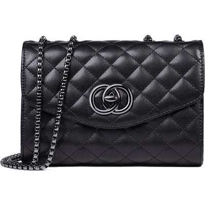 Nieuwe Echte Leren Kleine Geur Diamant Kettingtas High-end Schoudertas Crossbody Tas gray