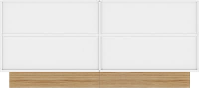 Moderne dressoirkast met 4 deuren, veel opbergruimte en een strak U-vormig ontwerp – Stijlvolle opbergruimte voor woonkamer en eetkamer, praktische meerdere compartimenten voor georganiseerde opslag, 160×75×38cm