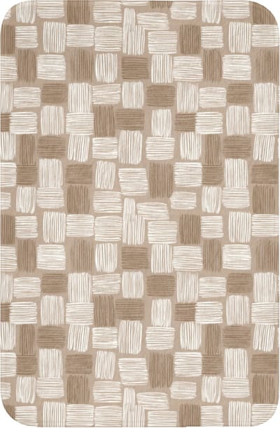 WC mat 40x60 cm - Antislip - Blok - Patroon - Bruin - Toiletmat - Vloermat - Douchemat - Toilet tapijt - Toiletmatten