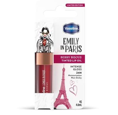 Emily In Paris Tinted Lip Oil Berry Bisous 4 g – Lip Oil, Intense Gloss, For Women, Berry, Berry Red, Suitable For Daily Makeup Routine
