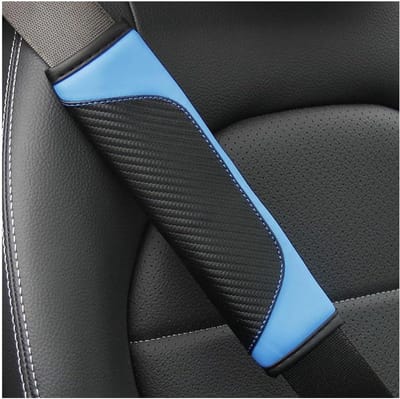 Gordelbeschermers Auto - Schouderkussens Set - Comfortabel Rijden - Specifieke Pasvorm - 2 Stuks - Blauw