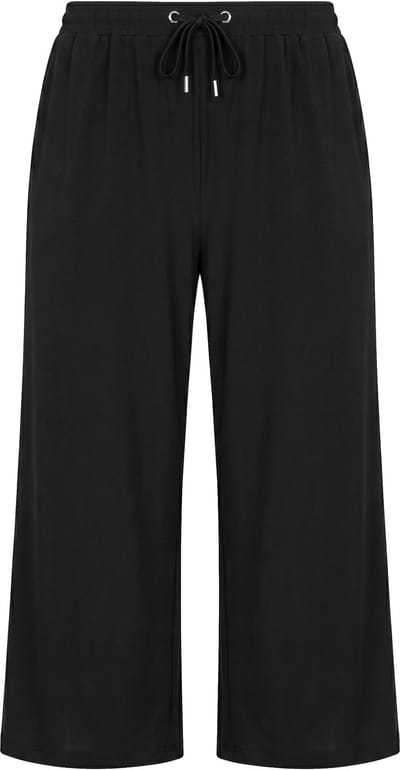 Angel of Style - Dames - Culotte rechte pijp elastische tailleband - Zwart - Maat 42