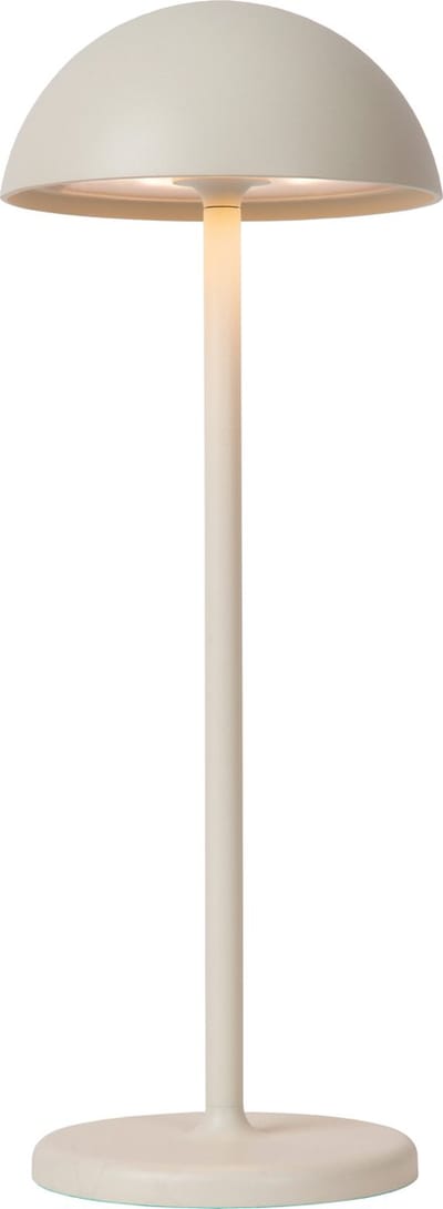 Lucide JOY - Oplaadbare Tafellamp Binnen/Buiten - Accu/Batterij - Ø 12 cm - LED Dimbaar - 1x1,5W 3000K - IP54 - Wit