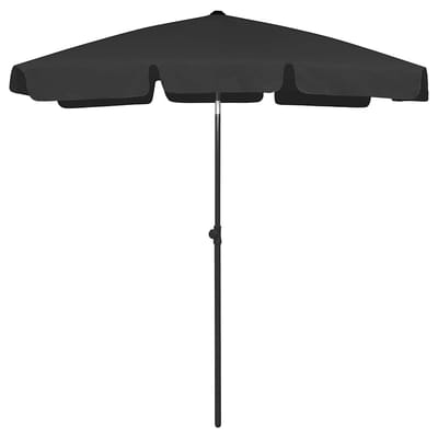 vidaXL - Strandparasol - 180x120 - cm - zwart