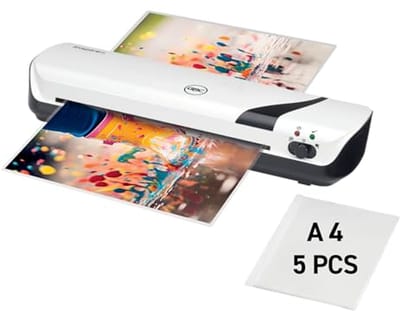 Lamineermachine A4 met Koude en Thermische Laminering - Snelle Opwarmtijd en Inclusief Lamineerhoezen