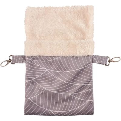 Duvoplus - Dierenmand - Knaagdier - Elm Hangzakje Pluche S - 17x11x1cm Grijs/wit - 1st