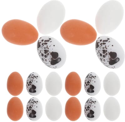 Dailygoods- Miniatuureieren 30-delig - Duurzaam Hars - Realistisch Vormgegeven - Decoratie - Knutselwerk - Veelzijdig Gebruik - Decoratieve Eieren