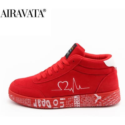 Heren Dames Sneakers Outdoor Casual wandelschoenen Paar joggingtrainers 35 rood