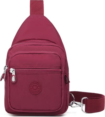 Bagwise® Crossbodytas - Sling Bag - Schoudertas - Anti Diefstal - Dames - Heren - 1044 Bordeaux