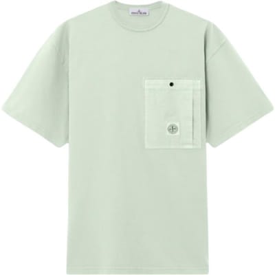 T-shirt à manches courtes et col rond avec logo Stone Island pour homme tops L1S152100004S0115-V0055 M white