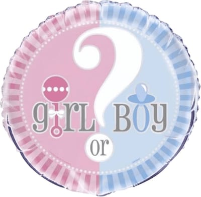 Folieballon Girl or Boy - 46cm - gender reveal party