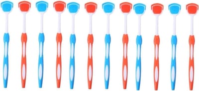 Tongschrapers - Mondverzorging - Frisse Adem - Nano Plastic Materiaal - 12 Stuks - Oranje