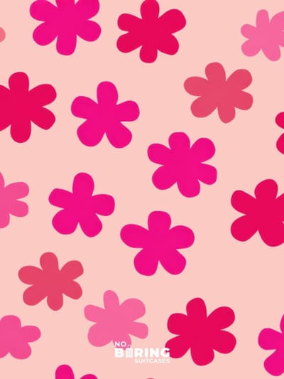 Kinderkoffer roze - Bloemen - Roze