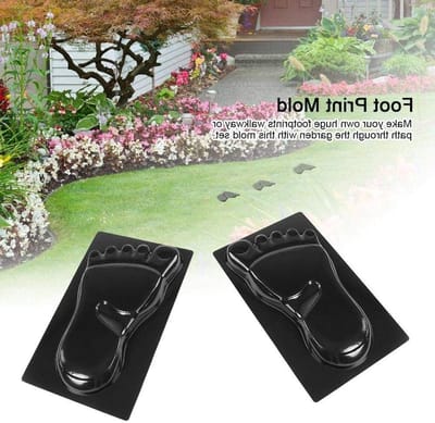 Betonmal Voetpad - Tuinpad Schimmel - Tuin Decoratie - Herbruikbaar Plastic - 45 x 268 cm - Zwart